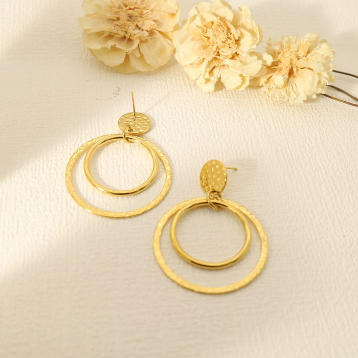 Boucles d'oreilles cercles en acier inoxydable