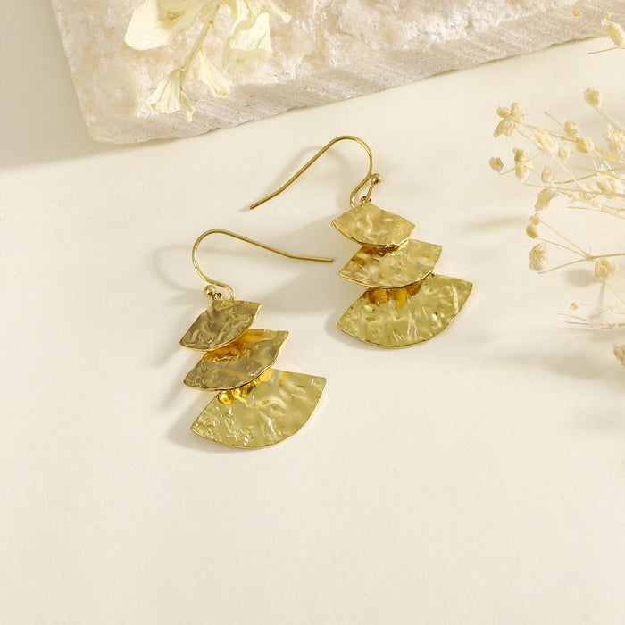 Boucles d'oreilles triple éventail
