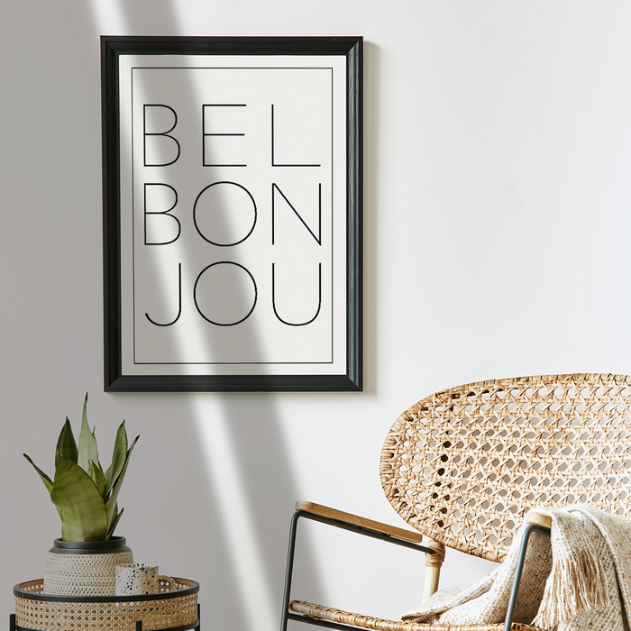 Affiche Poster Minimaliste - Bel Bonjou (50x70cm)