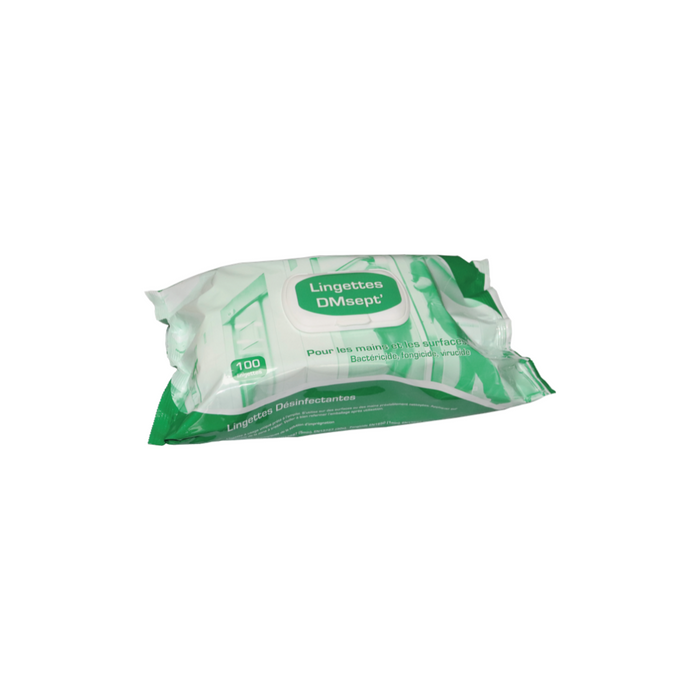 Lingettes désinfectantes paquet de 100 pour les mains et les surfaces - Séchage rapide - Covid-19