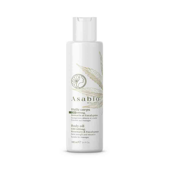 Huile de massage CBD pour le corps - ASABIO