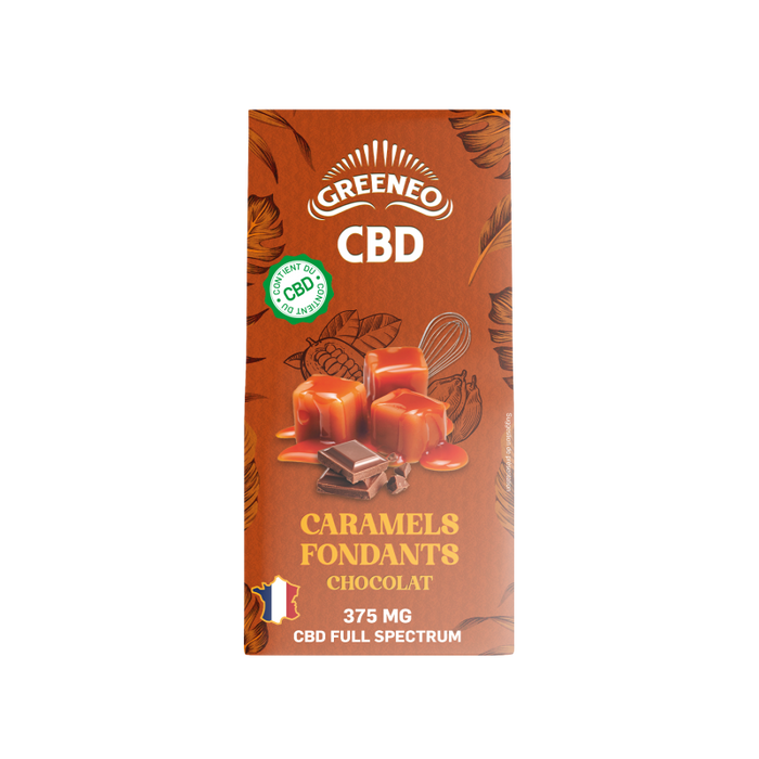 Caramels fondants chocolat 150 mg CBD - Greeneo