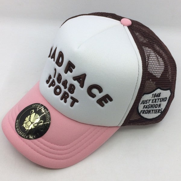 Casquette Trucker - brown/white/pink