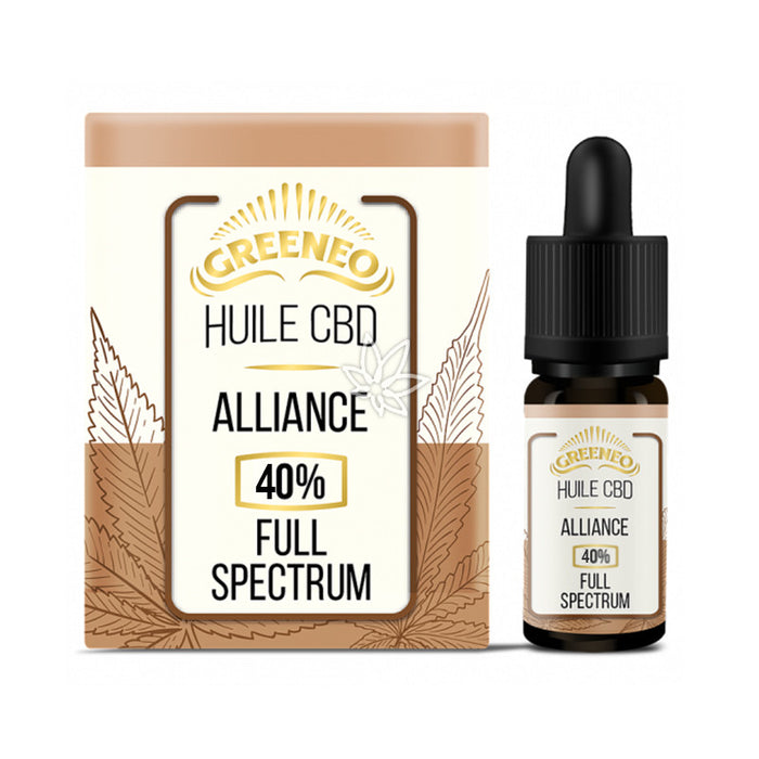 Huile Alliance 40% de CBD spectre complet 10ml - Greeneo®