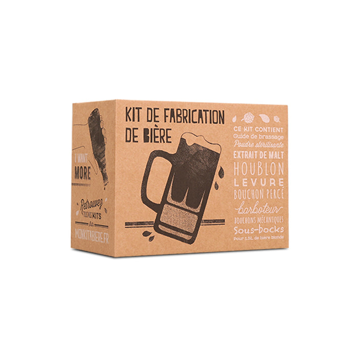 KIT DE DÉCOUVERTE DE BRASSAGE ARTISANAL BIÈRE BLONDE 2 LITRES