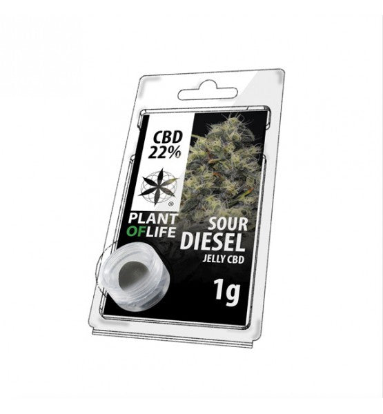 Résine de CBD - Jelly CBD SOUR DIESEL 22% 1G