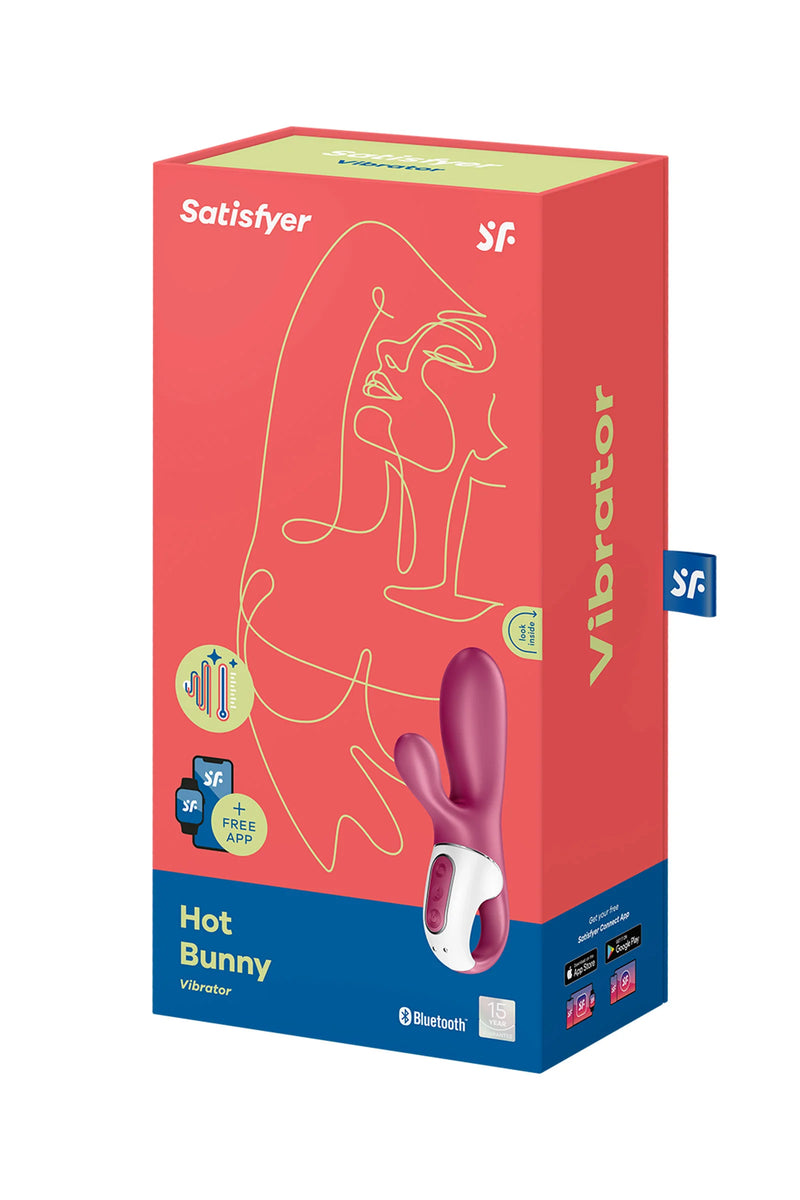 Vibromasseur connecté rabbit chauffant et connecté Satisfyer Hot Bunny - Satisfyer