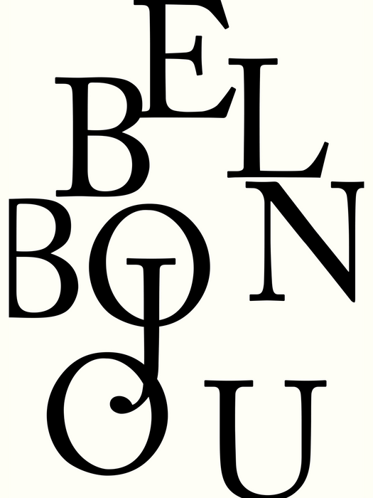 Affiche Poster Minimaliste - Bel Bonjou (50x70cm)