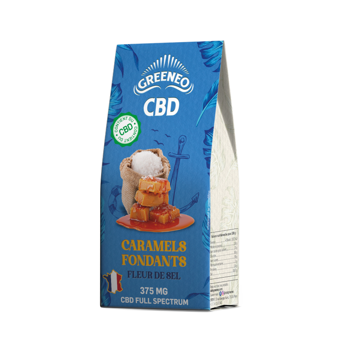 Caramels fondants fleur de sel 150 mg CBD - Greeneo
